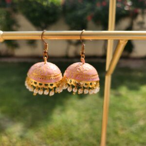 Medium Jhumka (Pink)