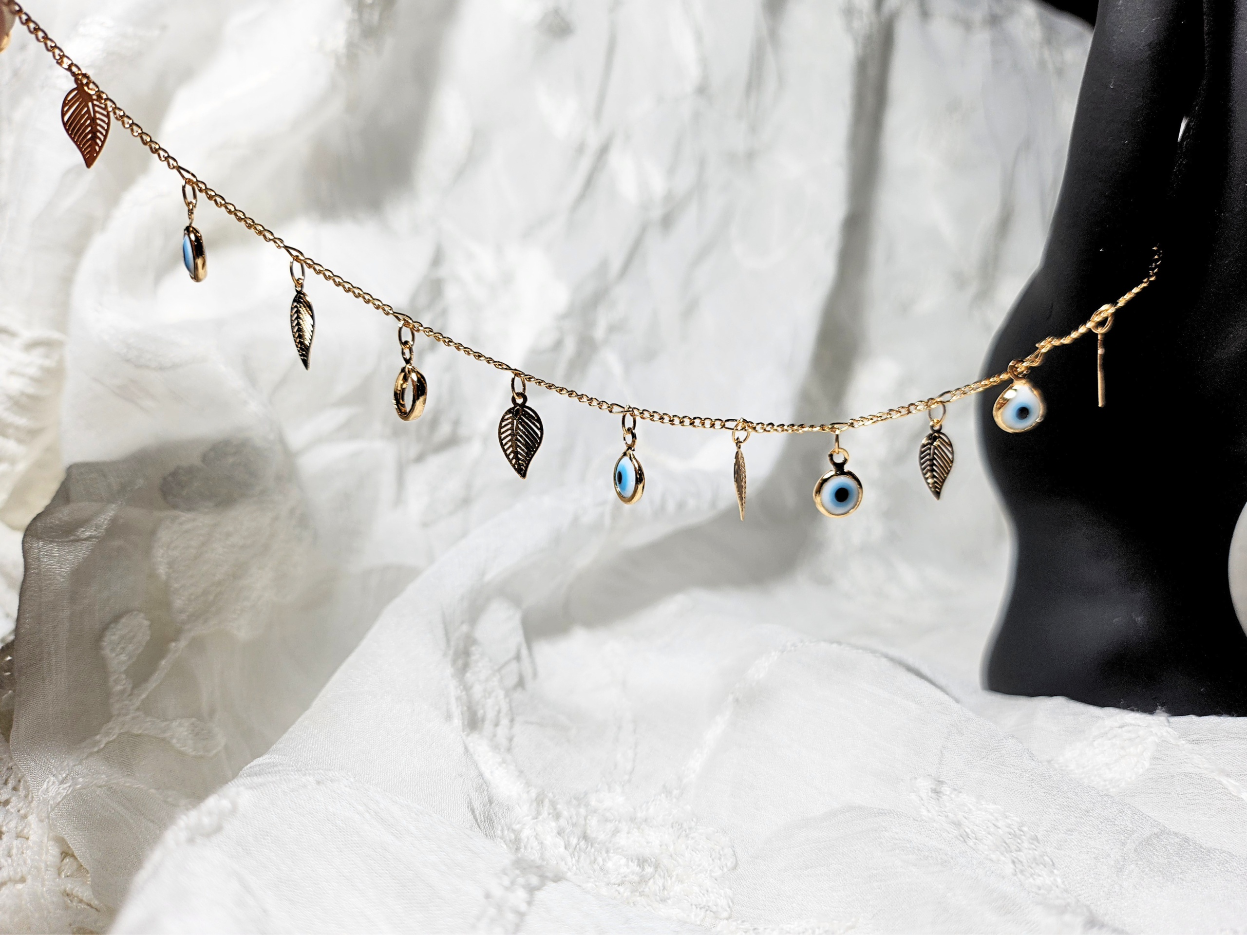 Gold Evil Eye Anklet