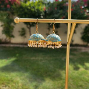 Medium Jhumka (Turquiose)