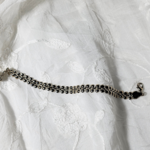 Silver Vibe | Oxidized Statement Anklet