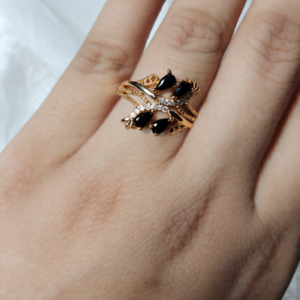 The Quad DIamond Ring - Black