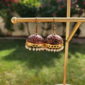Medium Jhumka (Red)