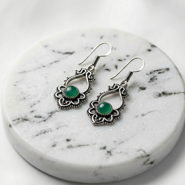 Earrings Palm green 1