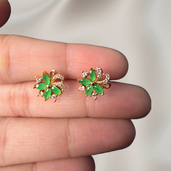 Flower Stud - Green