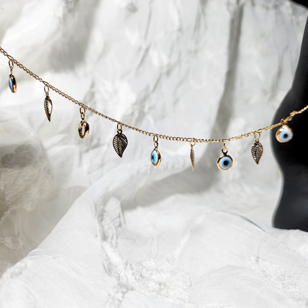 Gold Evil Eye Anklet