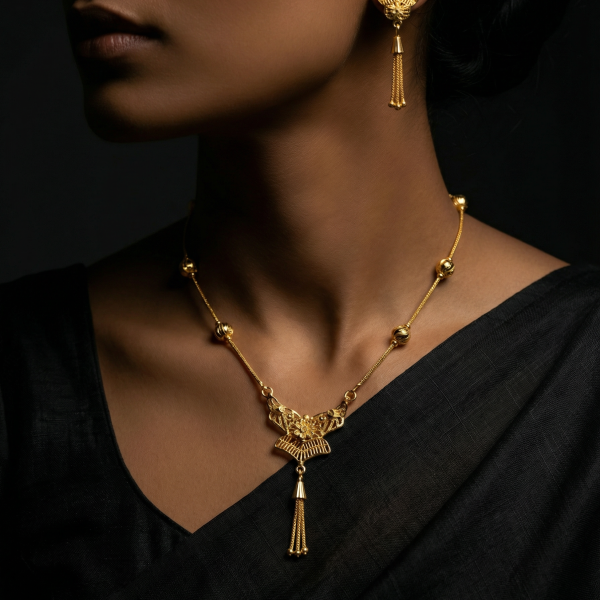 necklace Golden locket set 1